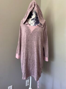 Activezone Hooded Sweater In Dusty Rose